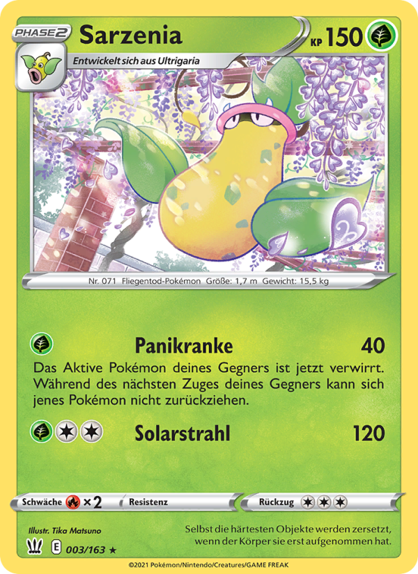 Sarzenia 3 — Battle Styles (German Pokémon TCG card)