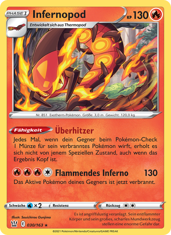 Infernopod 30 — Battle Styles (German Pokémon TCG card)