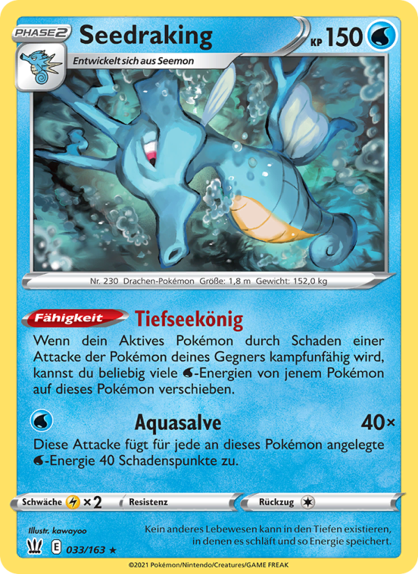 Seedraking 33 — Battle Styles (German Pokémon TCG card)