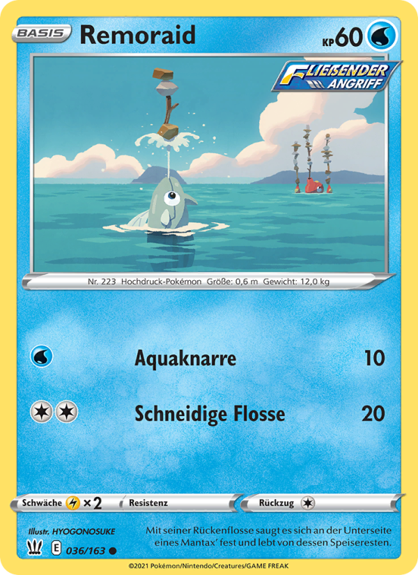 Remoraid 36 — Battle Styles (German Pokémon TCG card)