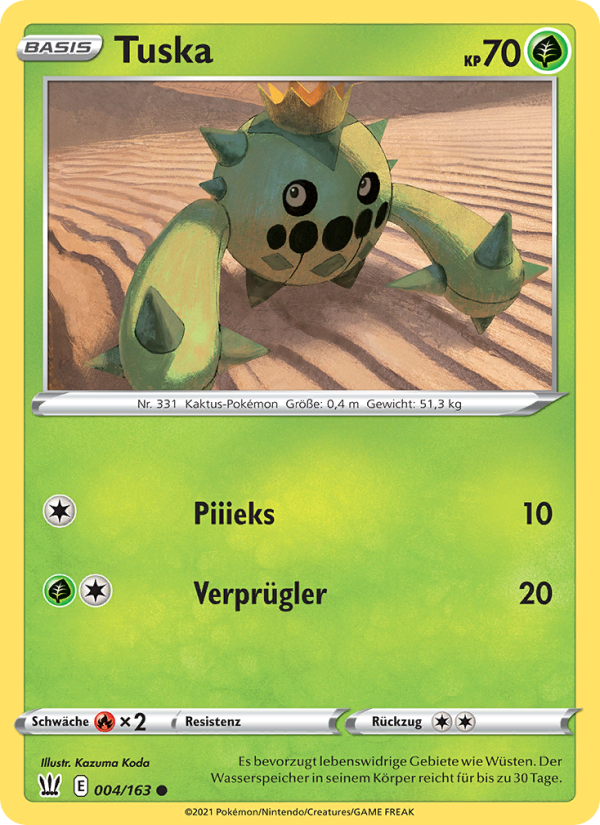 Tuska 4 — Battle Styles (German Pokémon TCG card)