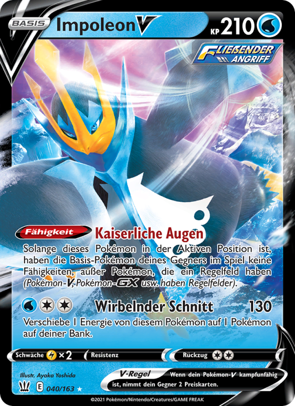 Impoleon V 40 — Battle Styles (German Pokémon TCG card)