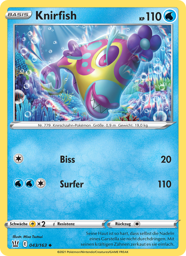 Knirfish 43 — Battle Styles (German Pokémon TCG card)