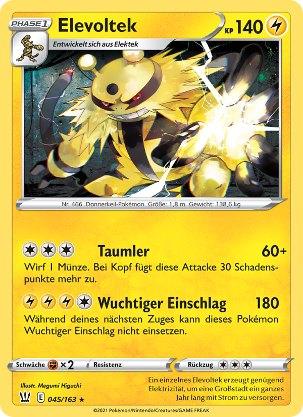 Elevoltek 45 — Battle Styles (German Pokémon TCG card)