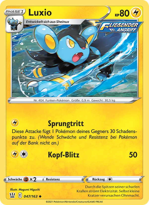 Luxio 47 — Battle Styles (German Pokémon TCG card)