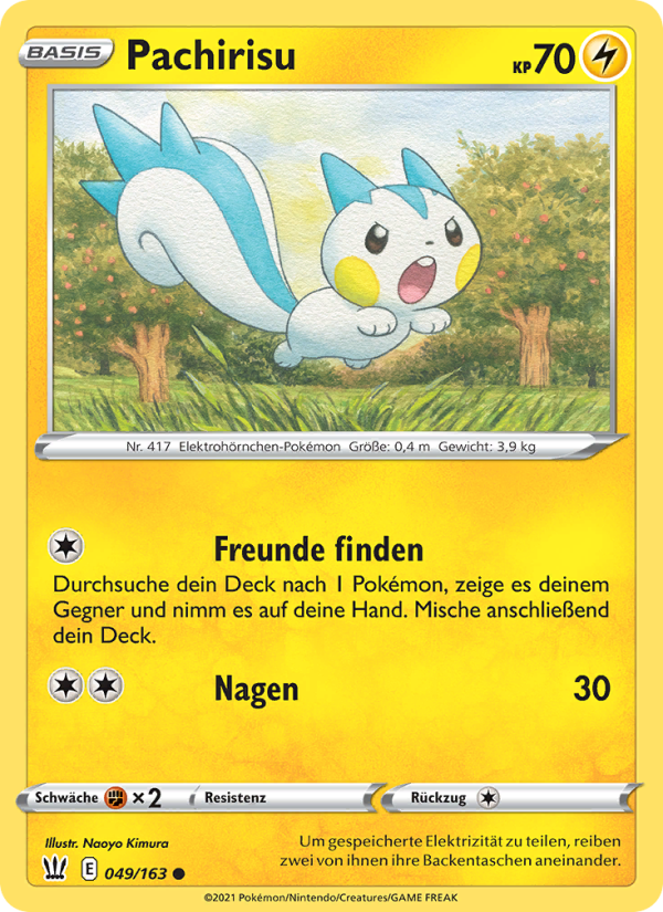 Pachirisu 49 — Battle Styles (German Pokémon TCG card)