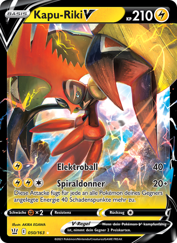 Kapu-Riki V 50 — Battle Styles (German Pokémon TCG card)