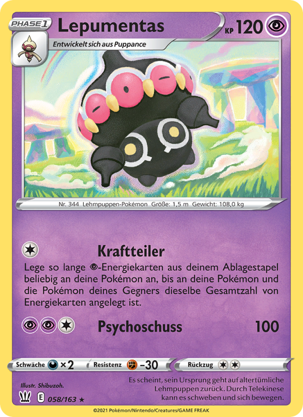 Lepumentas 58 — Battle Styles (German Pokémon TCG card)