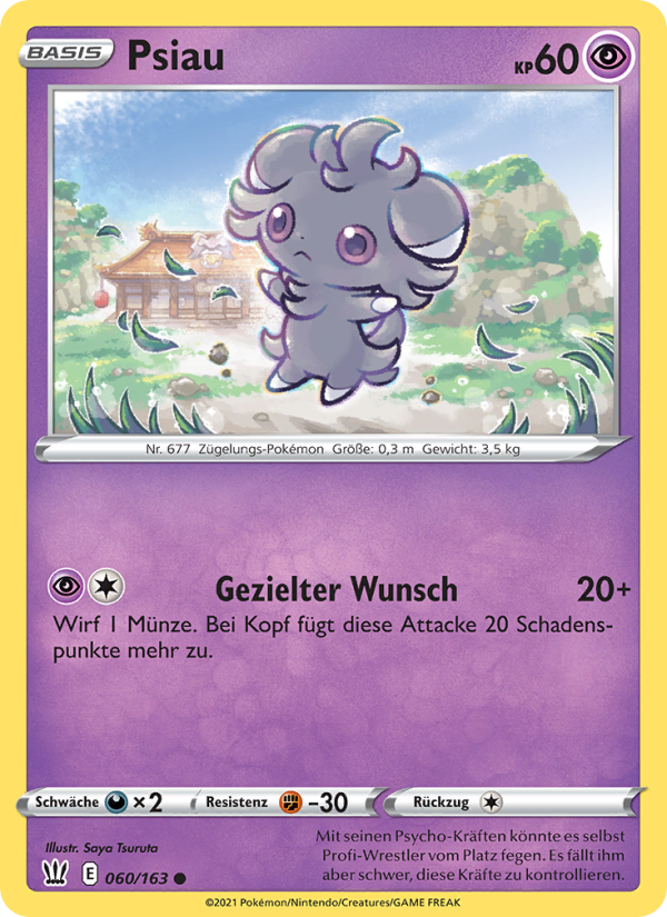 Psiau 60 — Battle Styles (German Pokémon TCG card)