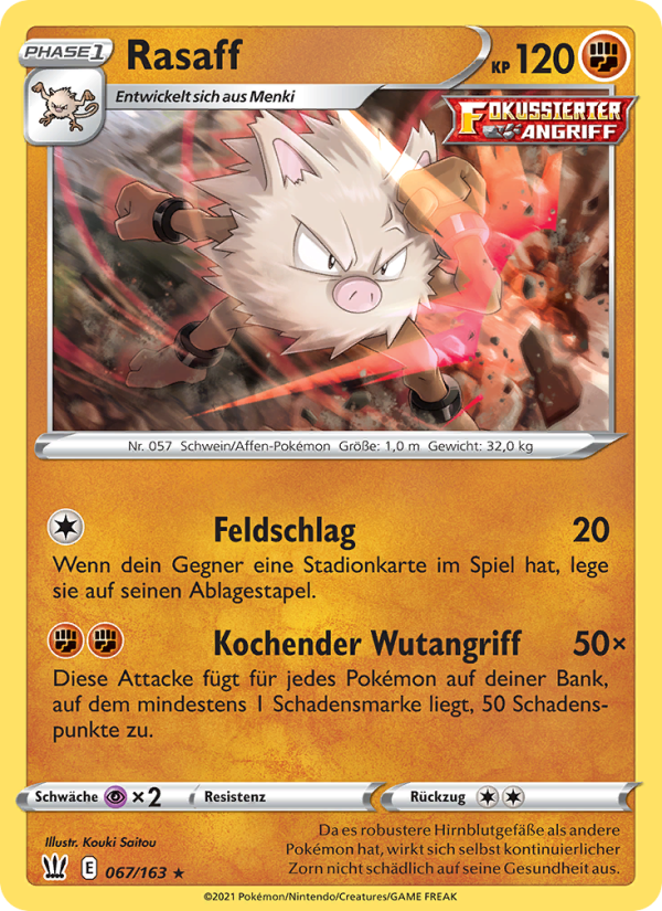 Rasaff 67 — Battle Styles (German Pokémon TCG card)