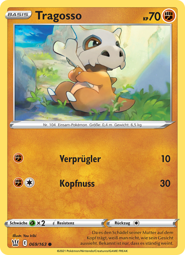 Tragosso 69 — Battle Styles (German Pokémon TCG card)