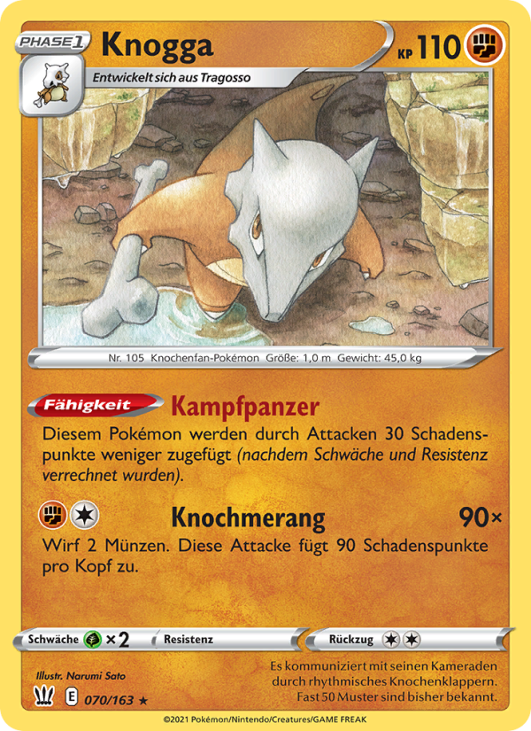 Knogga 70 — Battle Styles (German Pokémon TCG card)