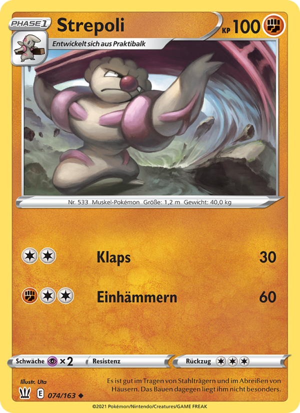 Strepoli 74 — Battle Styles (German Pokémon TCG card)