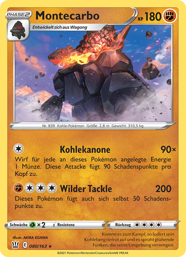 Montecarbo 80 — Battle Styles (German Pokémon TCG card)