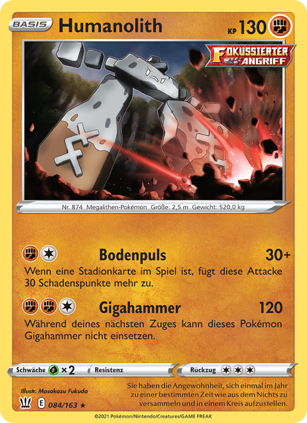 Humanolith 84 — Battle Styles (German Pokémon TCG card)