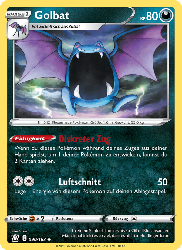 Golbat 90 — Battle Styles (German Pokémon TCG card)