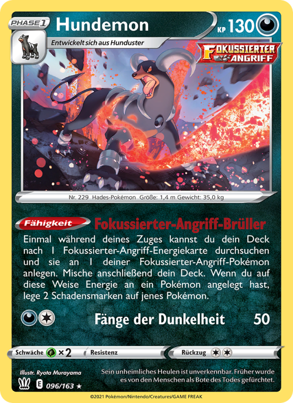 Hundemon 96 — Battle Styles (German Pokémon TCG card)