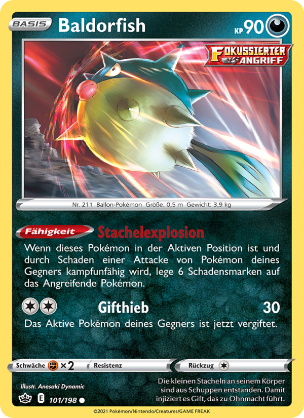 Baldorfish 101 — Chilling Reign (German Pokémon TCG card)
