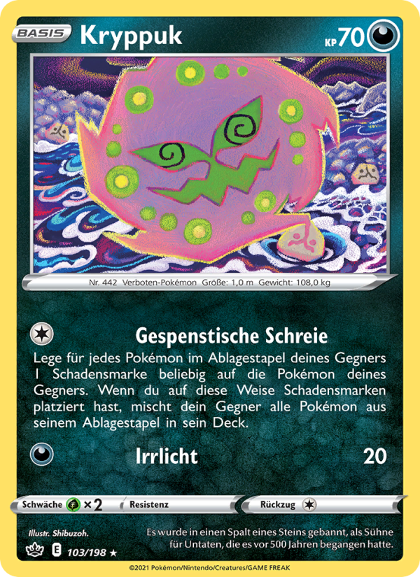 Kryppuk 103 — Chilling Reign (German Pokémon TCG card)