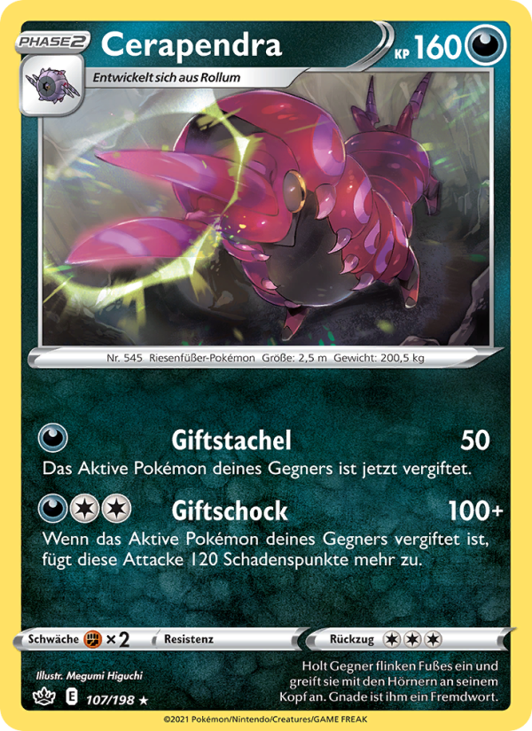 Cerapendra 107 — Chilling Reign (German Pokémon TCG card)