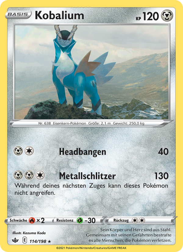 Kobalium 114 — Chilling Reign (German Pokémon TCG card)