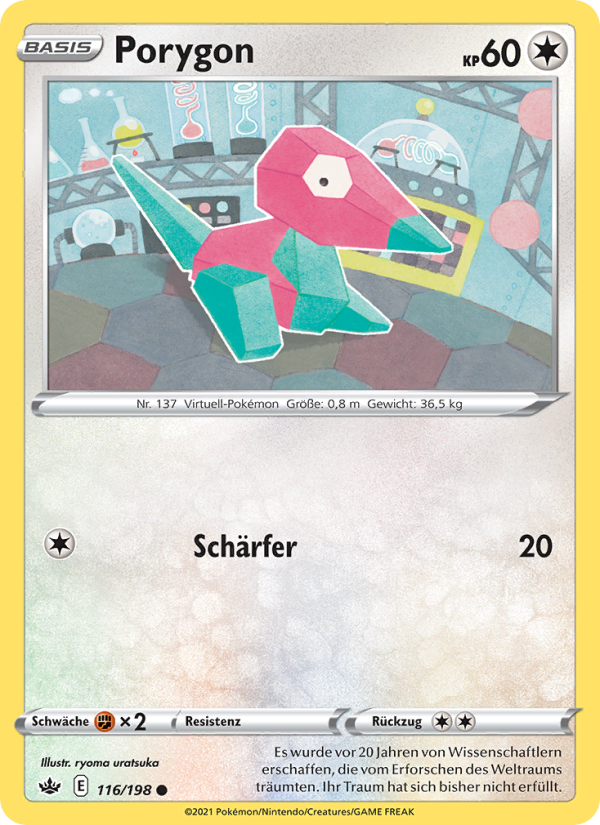 Porygon 116 — Chilling Reign (German Pokémon TCG card)