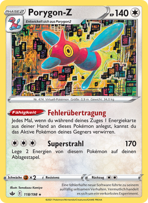 Porygon-Z 118 — Chilling Reign (German Pokémon TCG card)
