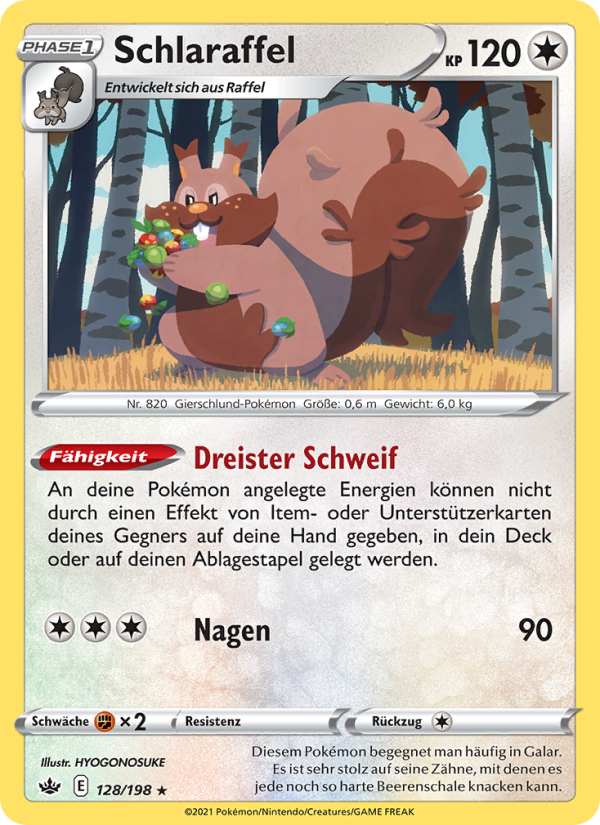 Schlaraffel 128 — Chilling Reign (German Pokémon TCG card)
