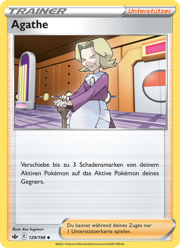 Agathe 129 — Chilling Reign (German Pokémon TCG card)