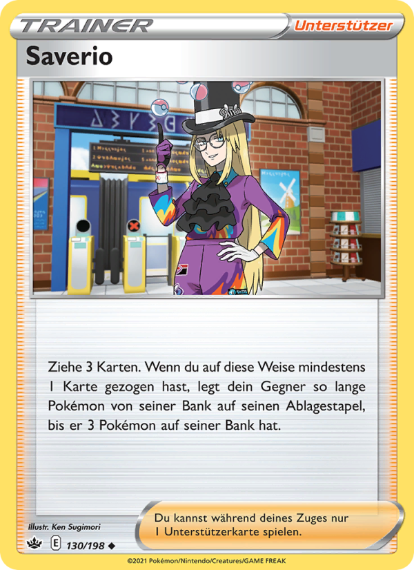 Saverio 130 — Chilling Reign (German Pokémon TCG card)