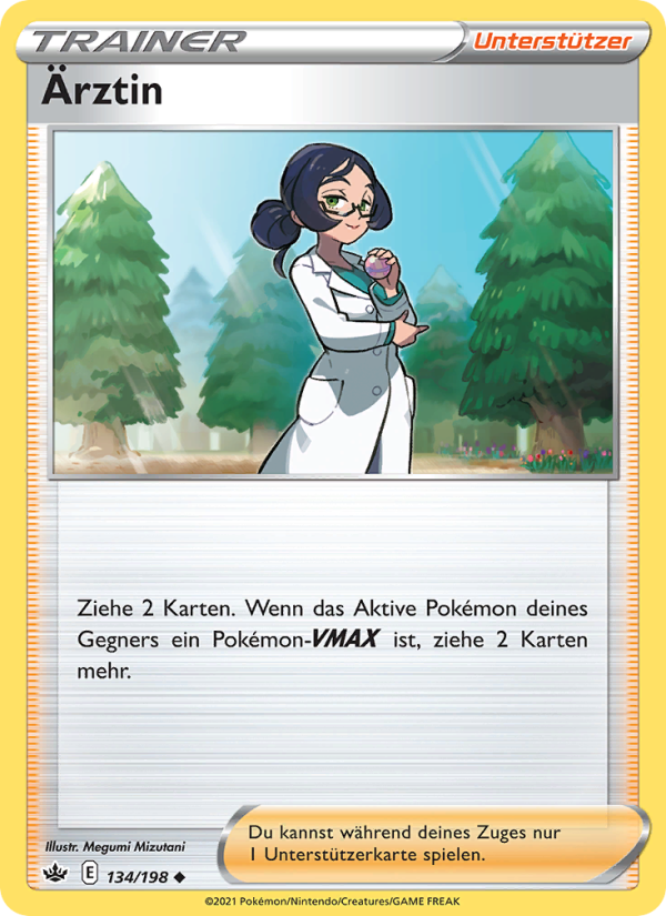 Ärztin 134 — Chilling Reign (German Pokémon TCG card)