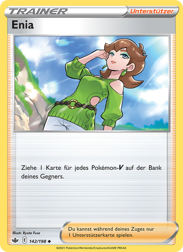 Enia 142 — Chilling Reign (German Pokémon TCG card)