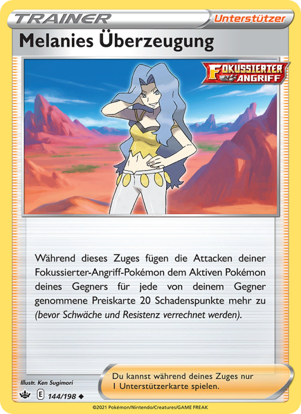 Melanies Überzeugung 144 — Chilling Reign (German Pokémon TCG card)