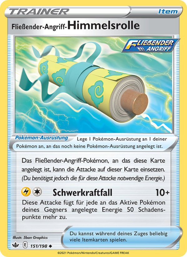 Fließender-Angriff-Himmelsrolle 151 — Chilling Reign (German Pokémon TCG card)