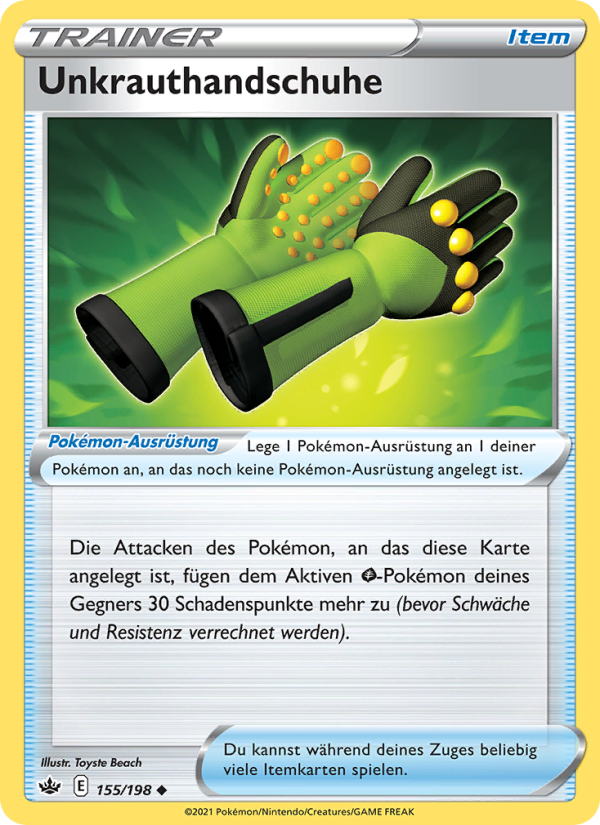Unkrauthandschuhe 155 — Chilling Reign (German Pokémon TCG card)