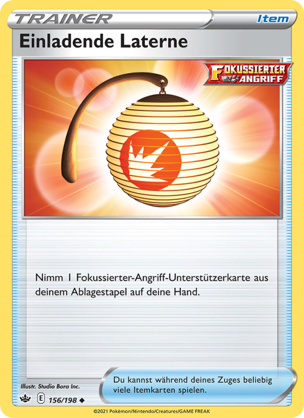 Einladende Laterne 156 — Chilling Reign (German Pokémon TCG card)