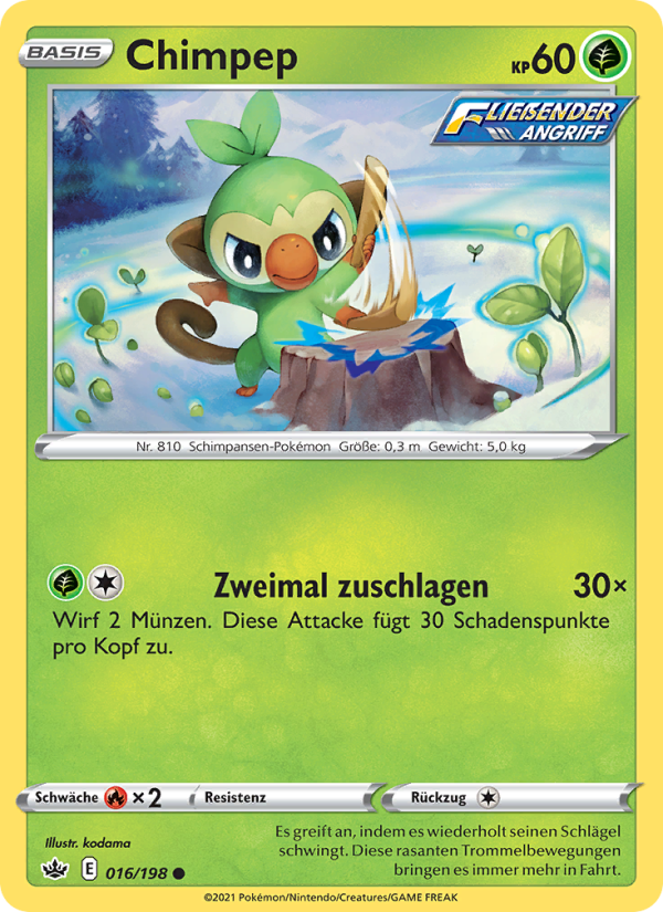 Chimpep 16 — Chilling Reign (German Pokémon TCG card)