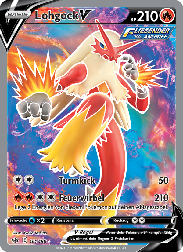 Lohgock V 161 — Chilling Reign (German Pokémon TCG card)