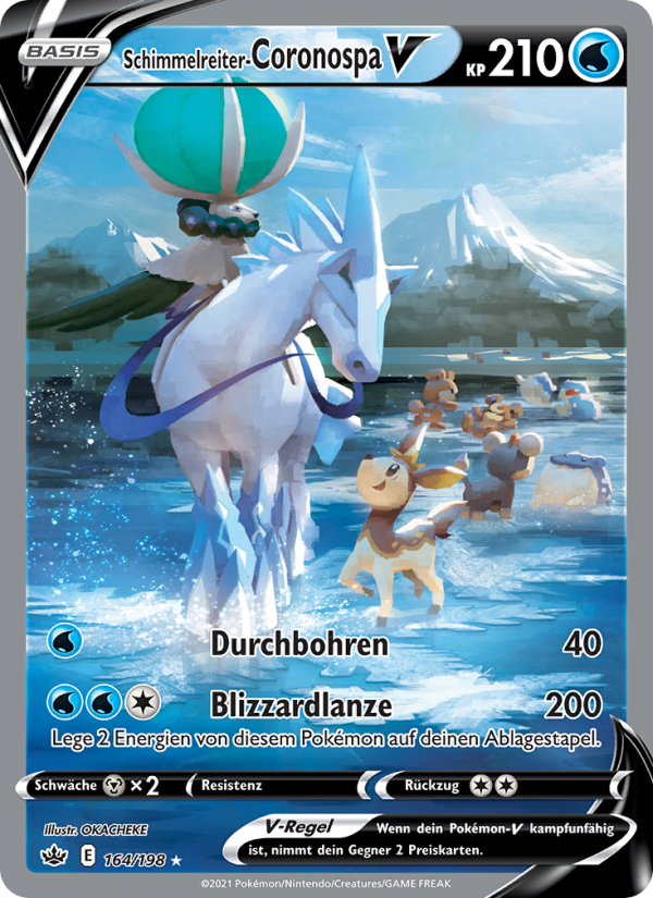 Schimmelreiter-Coronospa V 164 — Chilling Reign (German Pokémon TCG card)
