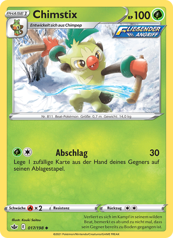 Chimstix 17 — Chilling Reign (German Pokémon TCG card)