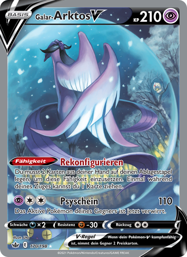 Galar-Arktos V 170 — Chilling Reign (German Pokémon TCG card)