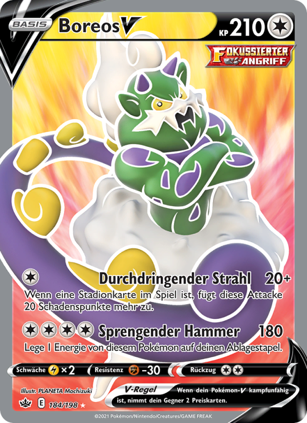 Boreos V 184 — Chilling Reign (German Pokémon TCG card)
