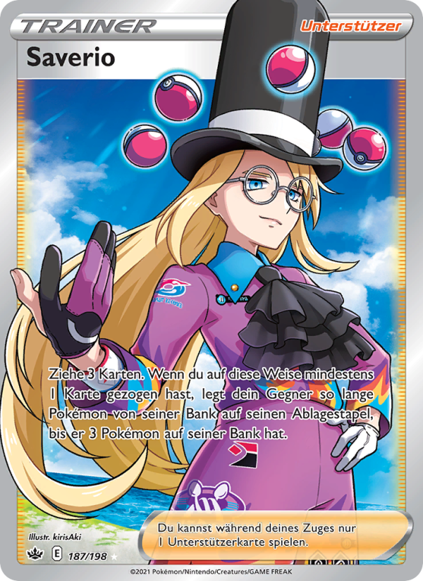 Saverio 187 — Chilling Reign (German Pokémon TCG card)
