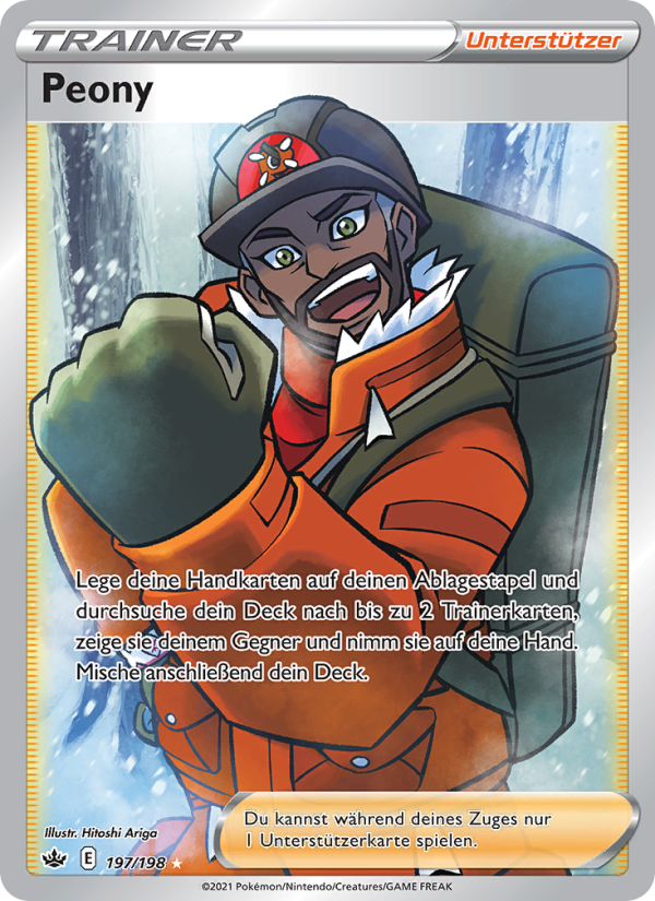 Peony 197 — Chilling Reign (German Pokémon TCG card)