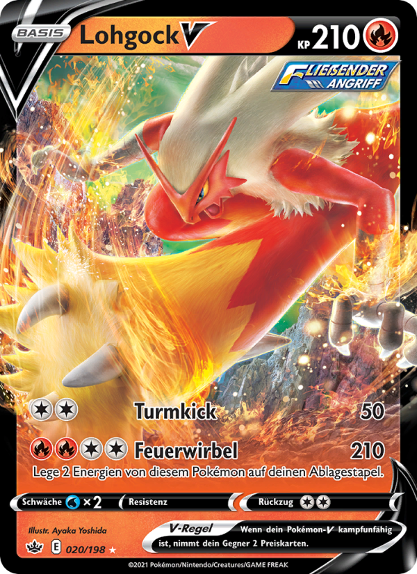 Lohgock V 20 — Chilling Reign (German Pokémon TCG card)