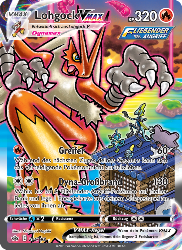 Lohgock VMAX 201 — Chilling Reign (German Pokémon TCG card)