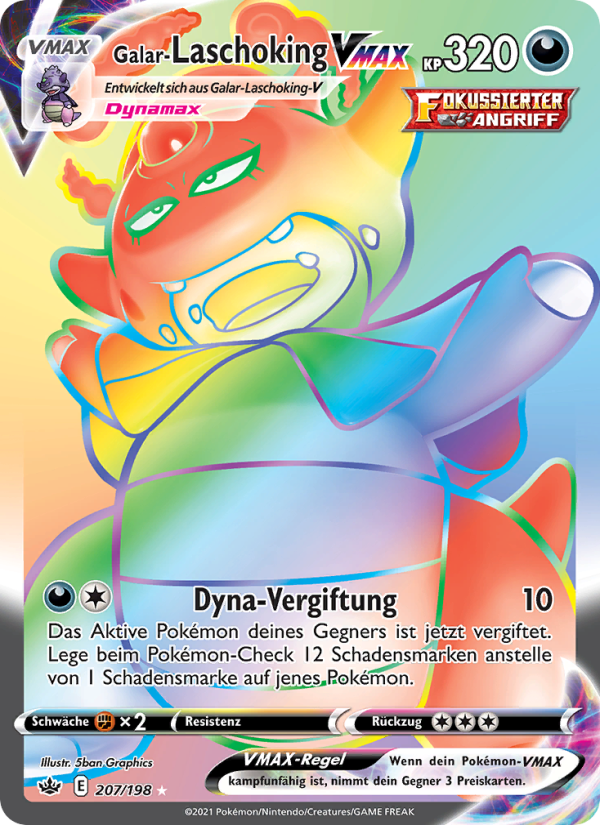 Galar-Laschoking VMAX 207 — Chilling Reign (German Pokémon TCG card)