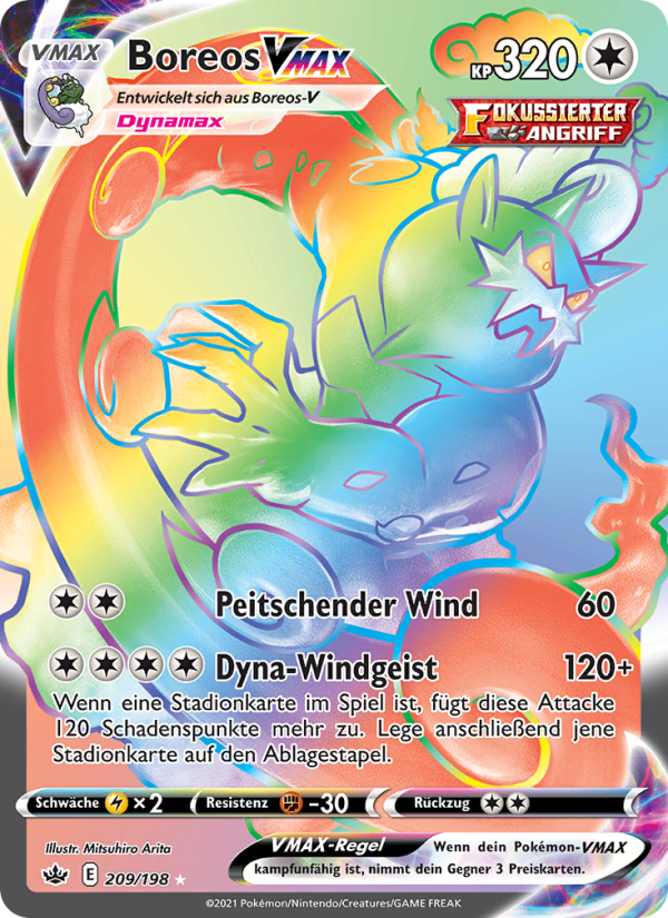 Boreos VMAX 209 — Chilling Reign (German Pokémon TCG card)
