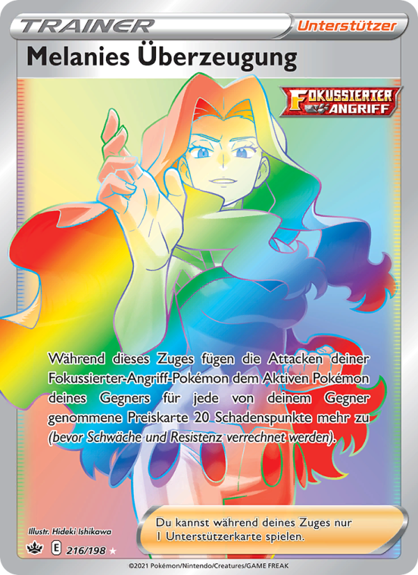 Melanies Überzeugung 216 — Chilling Reign (German Pokémon TCG card)