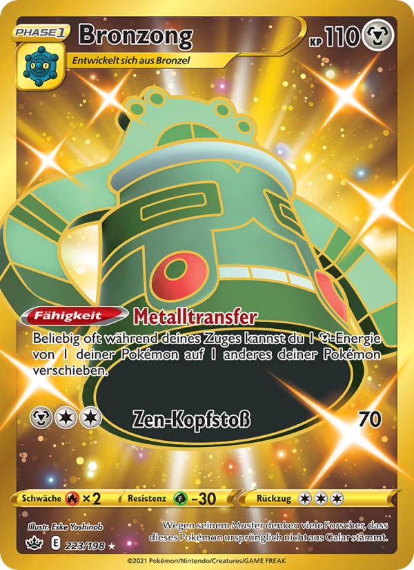 Bronzong 223 — Chilling Reign (German Pokémon TCG card)